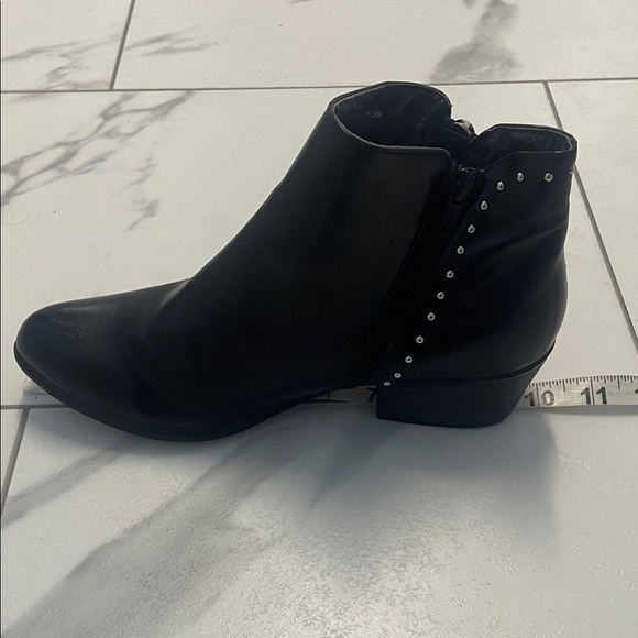 Esprit Black Ankle Boots with Silver Accents - Picture 9 of 13